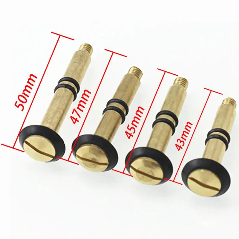 Brass shower faucet pull-rod diverter valve set, 4 pieces with black O-rings, Simples Market