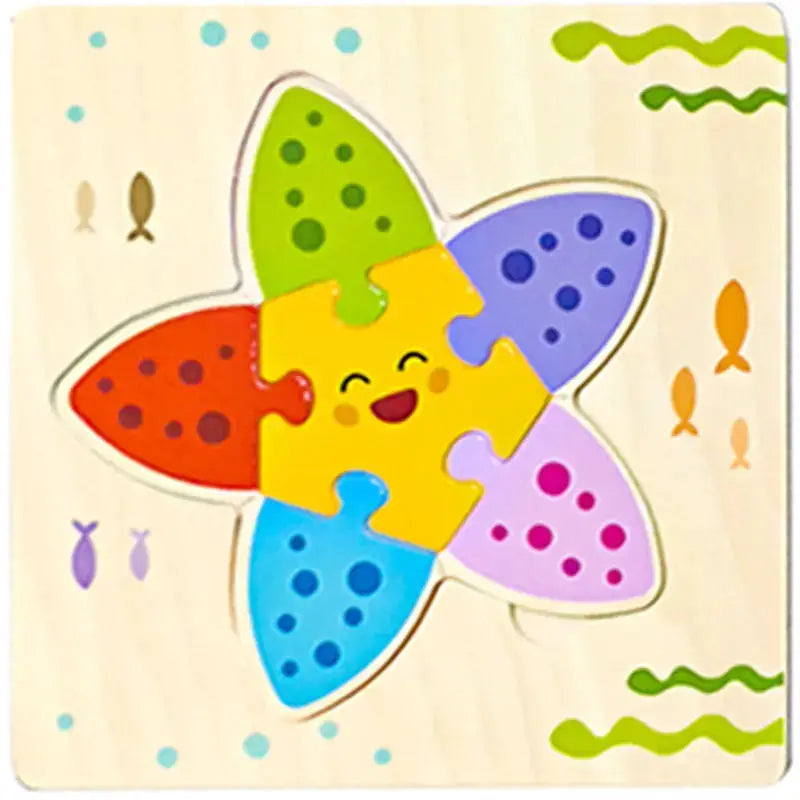 Wooden Baby 3D Puzzles Tangram Shapes Educational Cartoon Animals Jigsaw Toys Gift For Children To Boost Learning And Motor Skills