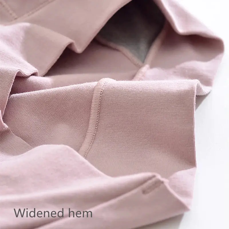 Simples Market pink 60S cotton panties with widened hem, high-rise brief underwear