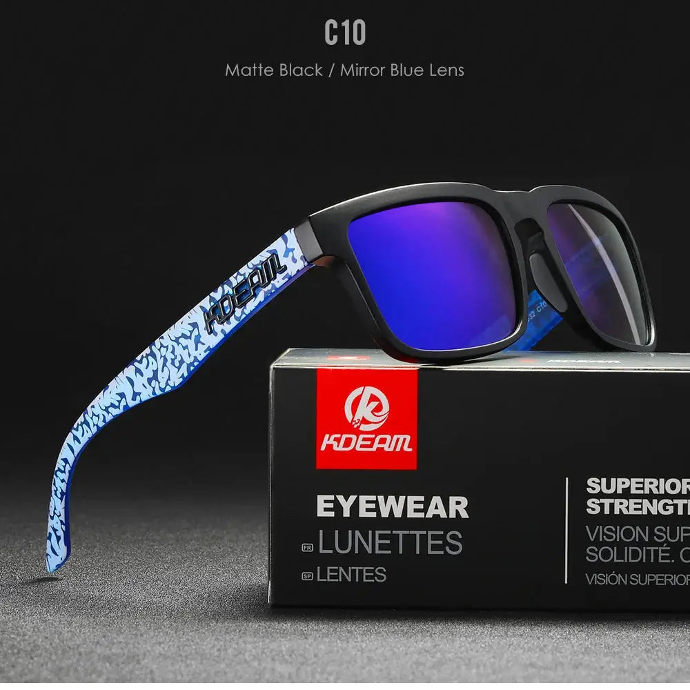 KDEAM 2022 Square Men Polarized Sunglasses With UV Protection Coating For Durable Outdoor Performance
