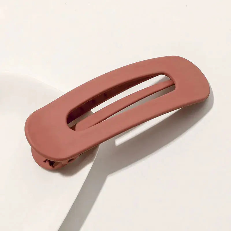Korean Frosted Large Hair Clips Acrylic Barrette Non Slip Toothed Geometric Design For Women And Girls