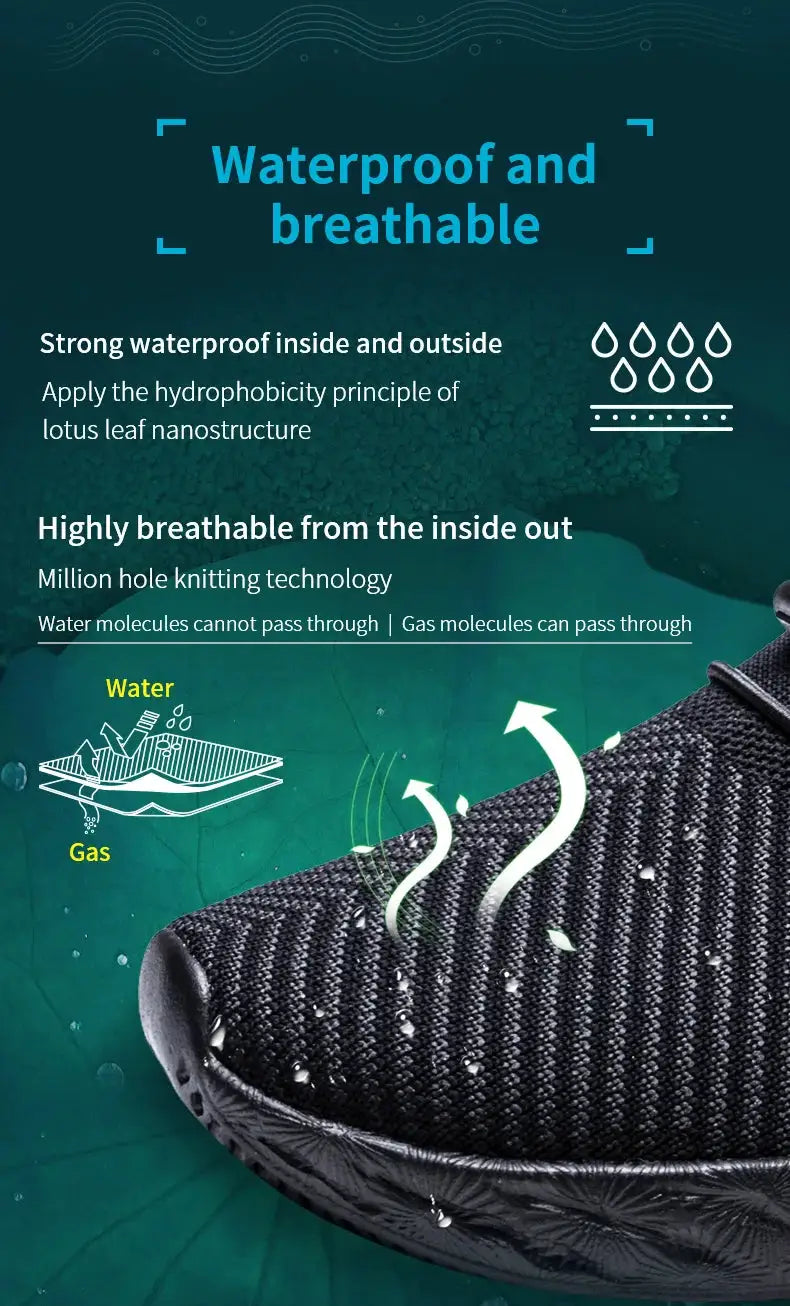 ONEMIX waterproof black running shoes for men; breathable anti-slip training sneakers