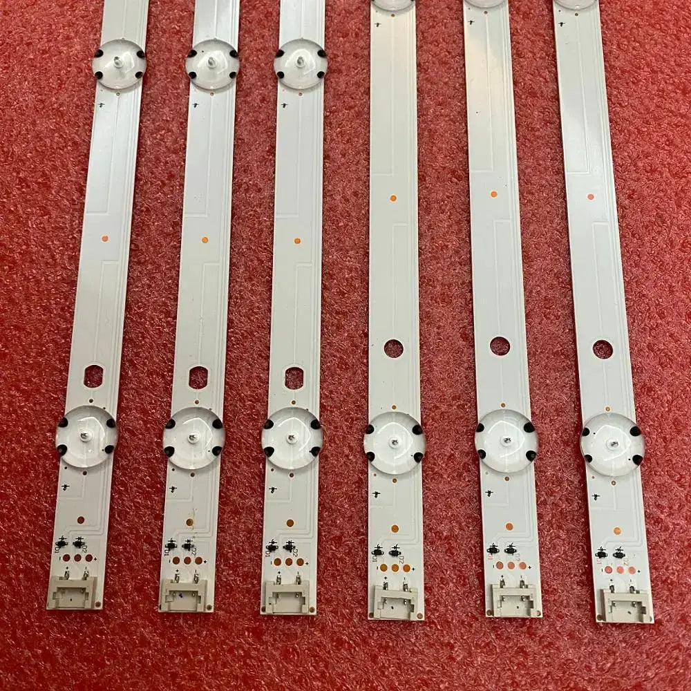 Simples Market 12 pcs LED backlight strips for TV, white plastic strips with circular LED modules