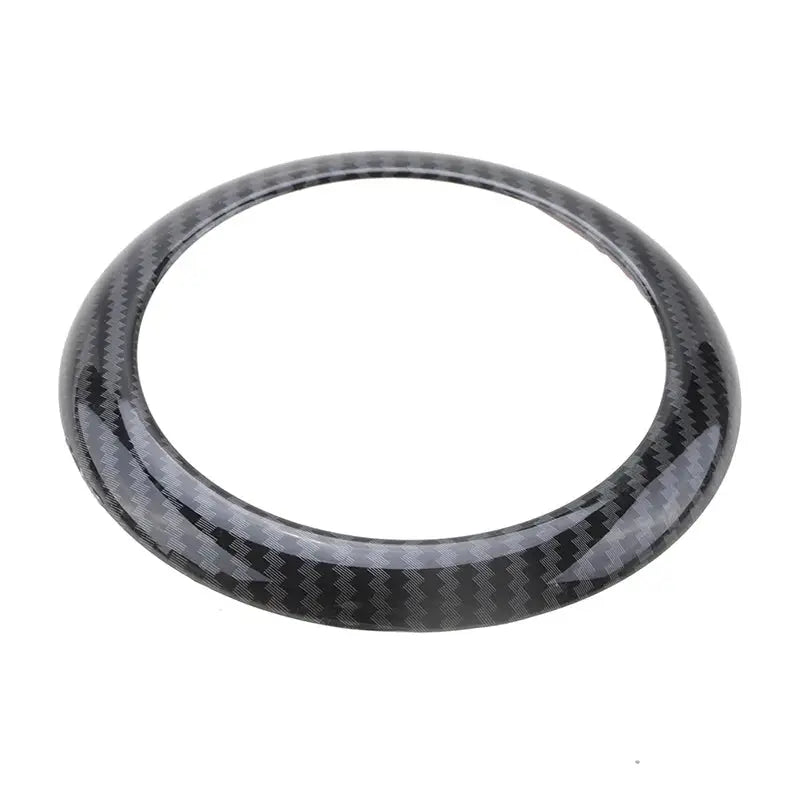 Car rear badge ring cover in black carbon fiber pattern for BMW 1 Series F20/F21 (2011–2019)