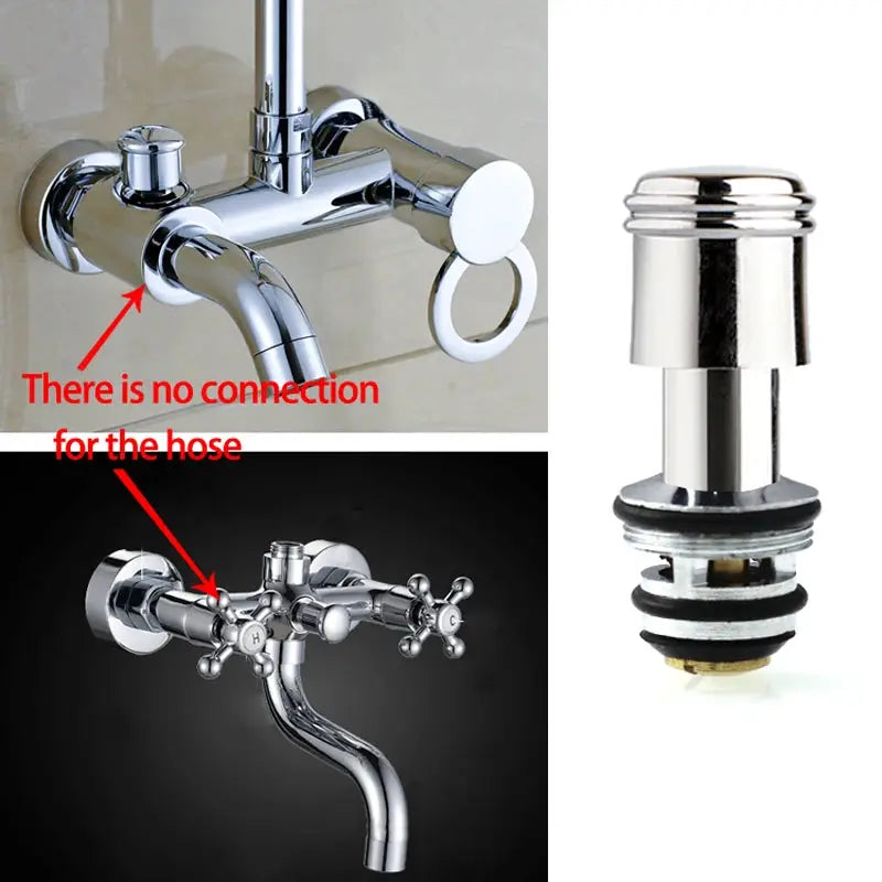Three-piece shower faucet diverter valve set with bathtub pull rod and water separator