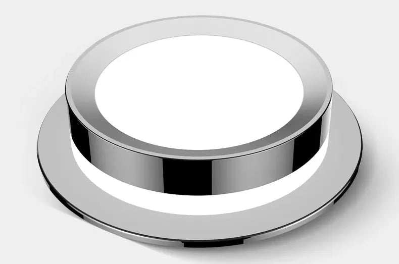 Chrome round recessed LED downlight by Simples Market, polished chrome finish