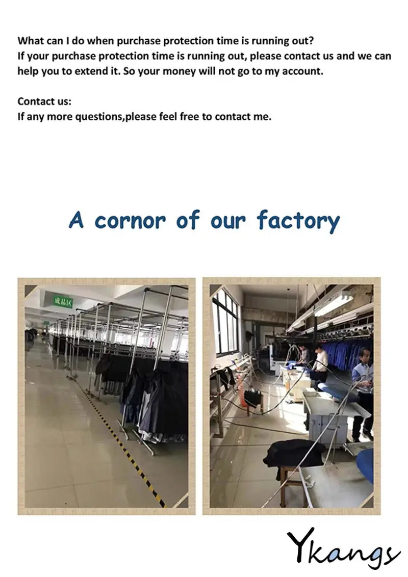 Summer shirt production by Simples Market; two factory photos show clothing racks and sewing stations.
