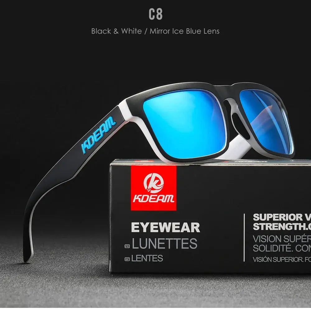 KDEAM 2022 Square Men Polarized Sunglasses With UV Protection Coating For Durable Outdoor Performance