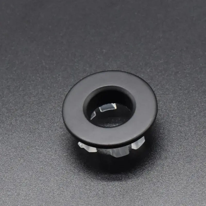 Overflow hole decorative cover, black round sink insert ring for bathroom basin