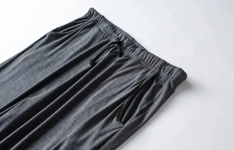 Men's spring and summer new modal pajamas two-piece short-sleeved trousers thin large size loose sports home wear suit sleepwear