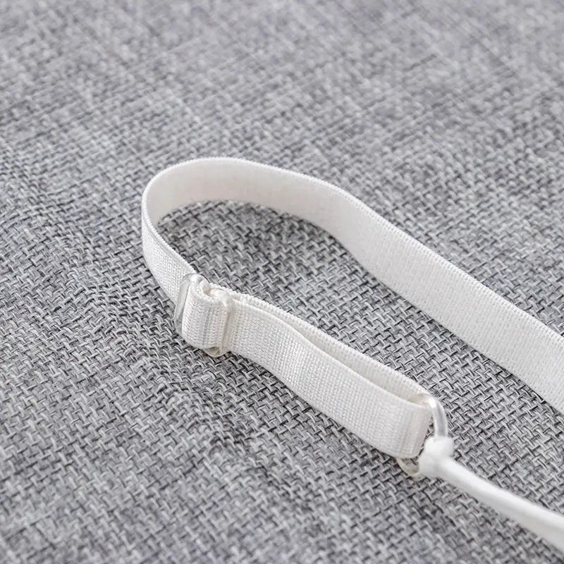 White adjustable elastic bra strap for wireless bralette