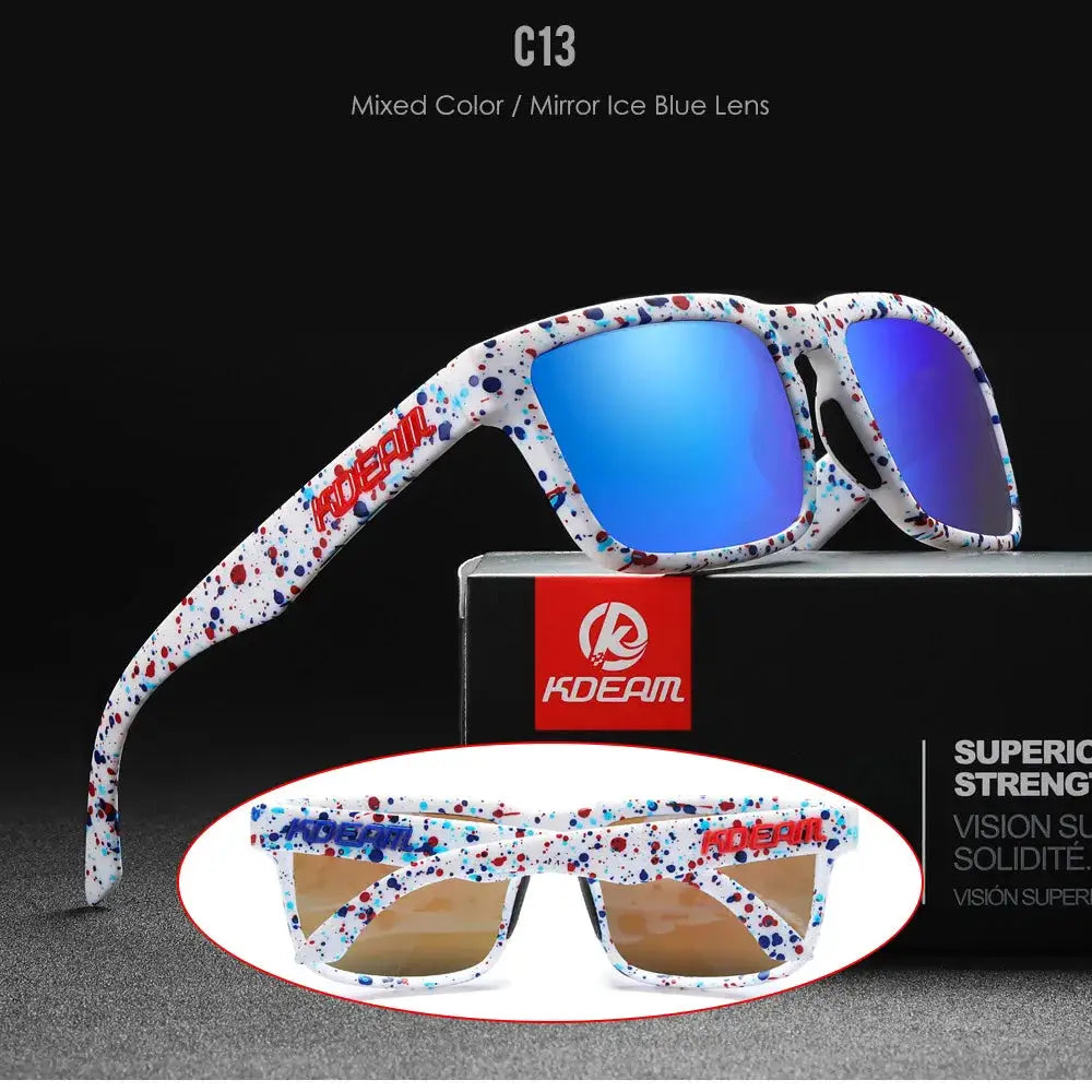 KDEAM 2022 Square Men Polarized Sunglasses With UV Protection Coating For Durable Outdoor Performance