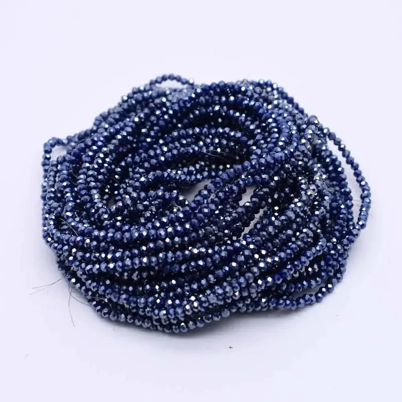 Yanqi Rondelle Crystal Beads 2mm 3mm 4mm Faceted Round Glass Beads for Jewelry Making DIY Spacer Beads