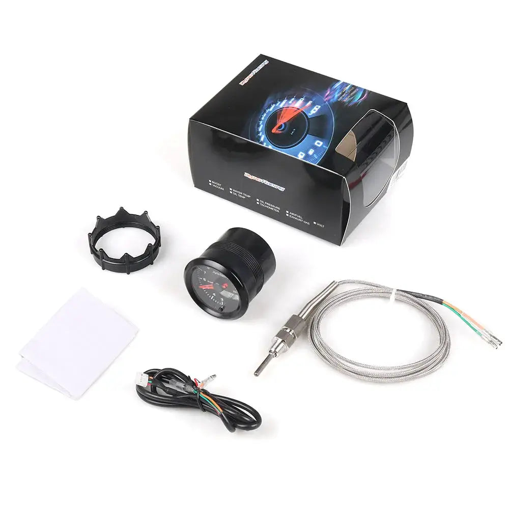 Dynoracing 2-inch 52mm 7-color LED dual-display car gauge kit boost water temp oil temp oil pressure volt AFR/EGT