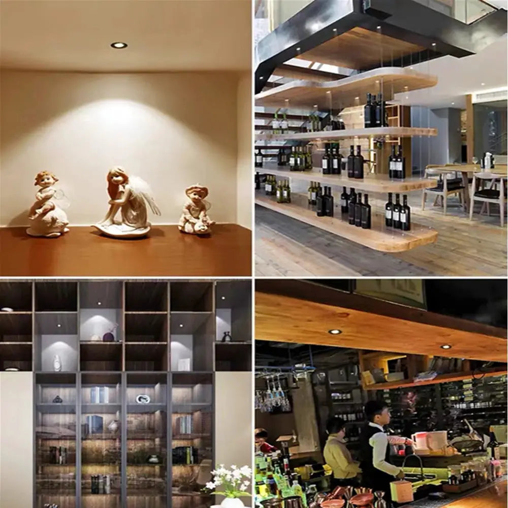 1W mini LED downlight, Simples Market 12V dimmable recessed spotlight for stairs, cabinets, kitchen and bar areas