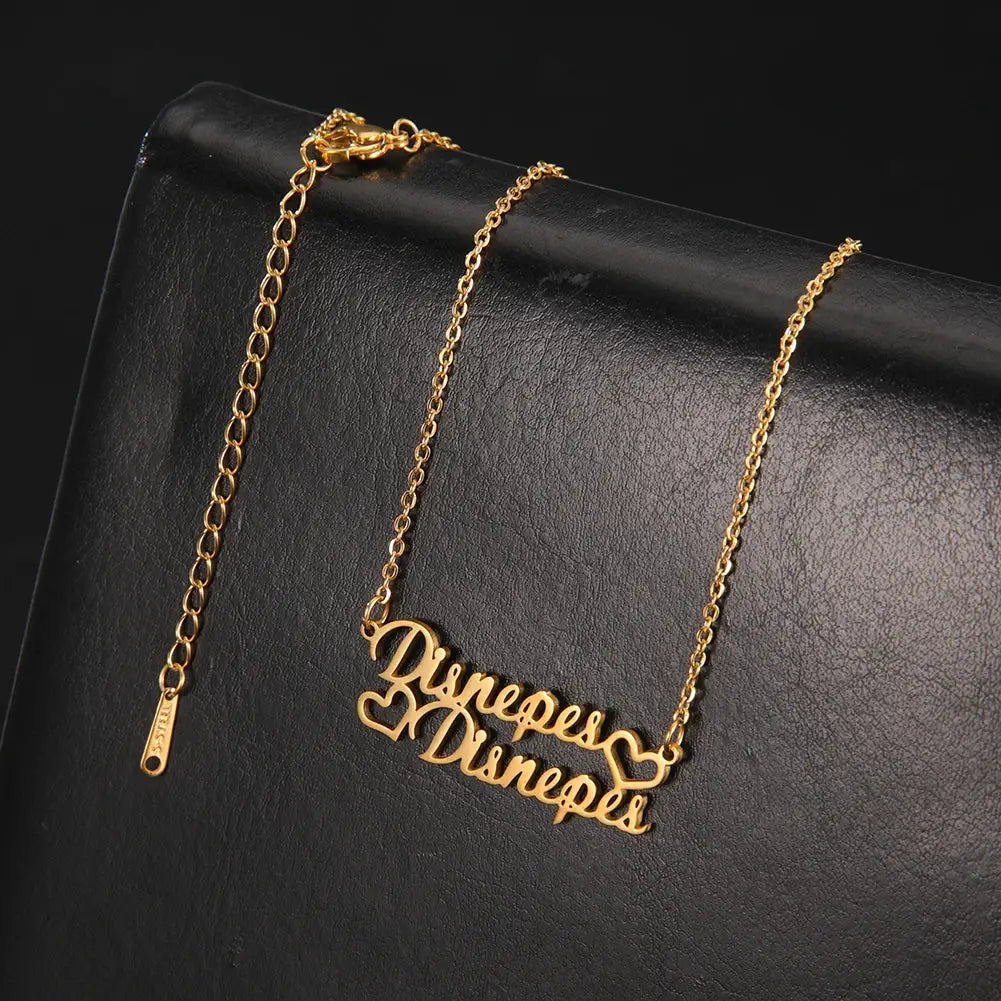 Sipuris Custom Name Necklace Personalized Golden Choker Stainless Steel Jewelry For Women And Men Ideal Gift For Weddings