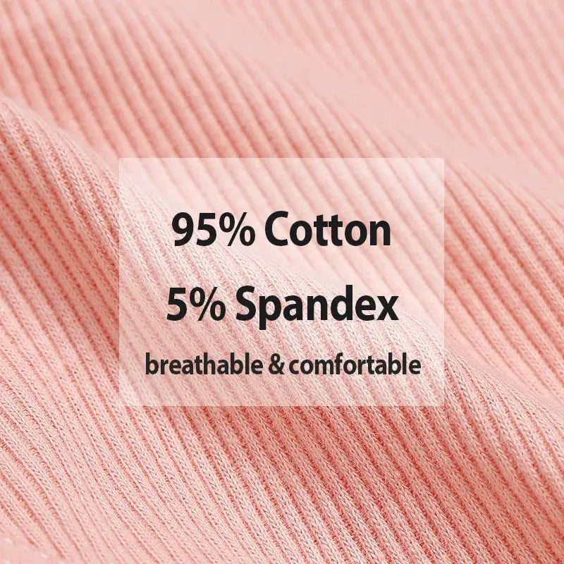 Cotton underwear fabric swatch in pink with 95% cotton 5% spandex, breathable and comfortable