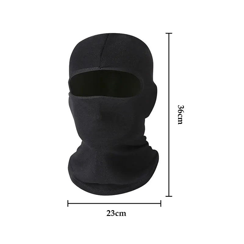Balaclava full-face mask by Simples Market, black outdoor headwear with eye slit for winter sports.
