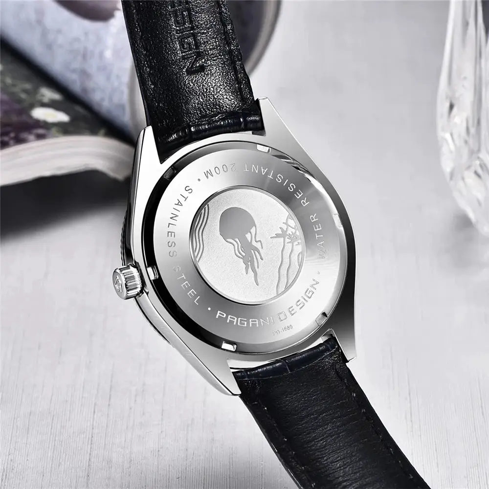 Pagani Design Men Quartz Wristwatch Luxury Sapphire Crystal Diver Watch 200m Water Resistant Date Display Business Style