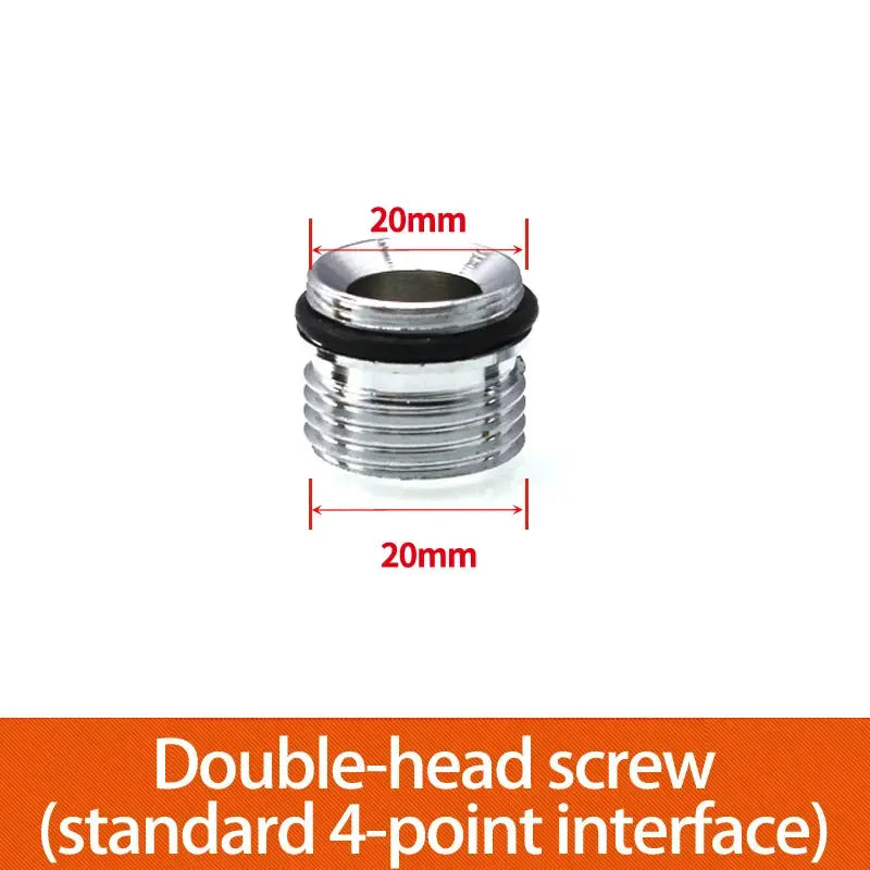 Simples Market shower faucet diverter valve adapter, metal 20mm threaded outlet with rubber gasket