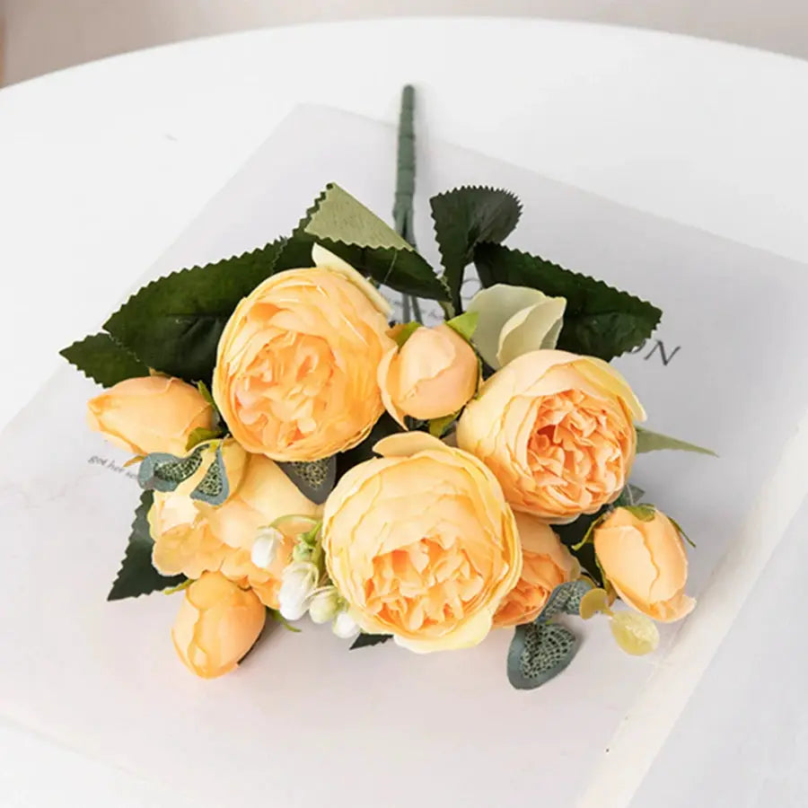 30cm Artificial Silk Peony Bouquet For Home Decor Wedding Centerpieces Vase Decoration Props
