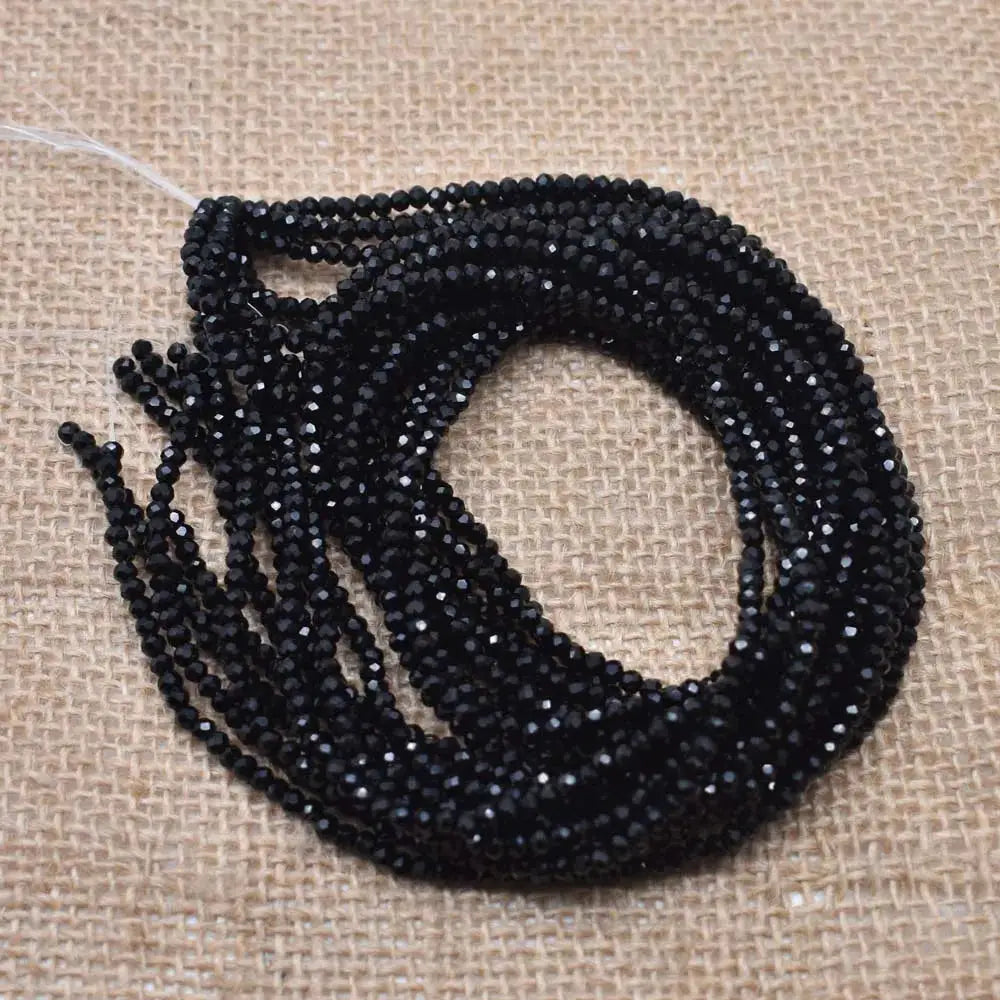 Yanqi Rondelle Crystal Beads 2mm 3mm 4mm Faceted Round Glass Beads for Jewelry Making DIY Spacer Beads