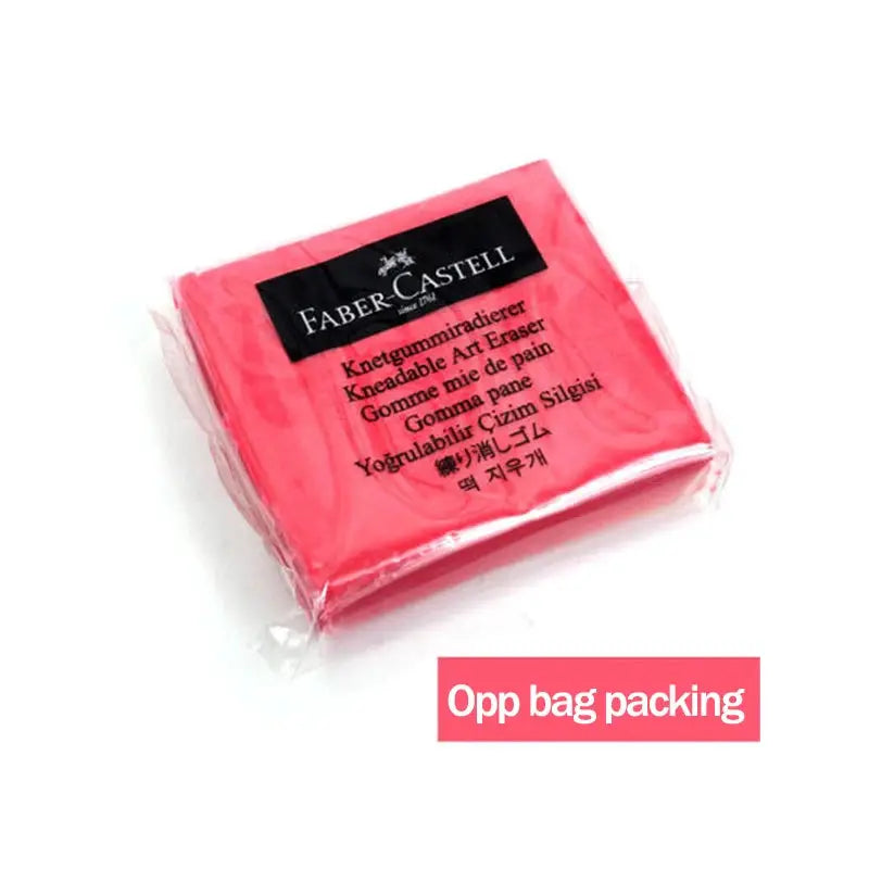 Faber-Castell Plasticity eraser, pink soft art rubber, wrapped in clear packaging by Simples Market