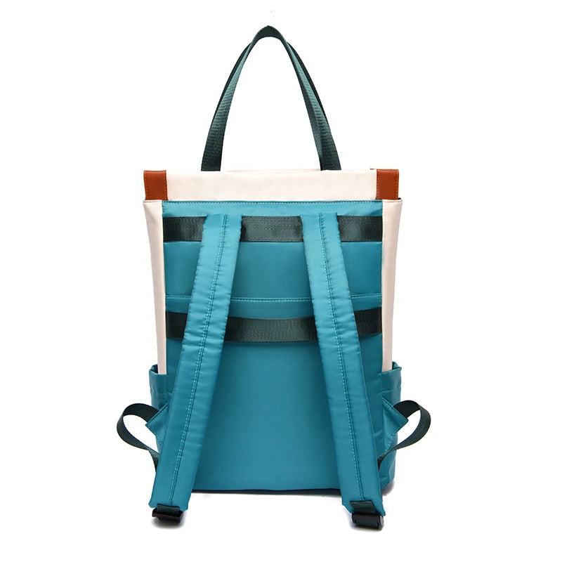 Backpack by Simples Market, teal waterproof Oxford women’s schoolbag with padded shoulder straps