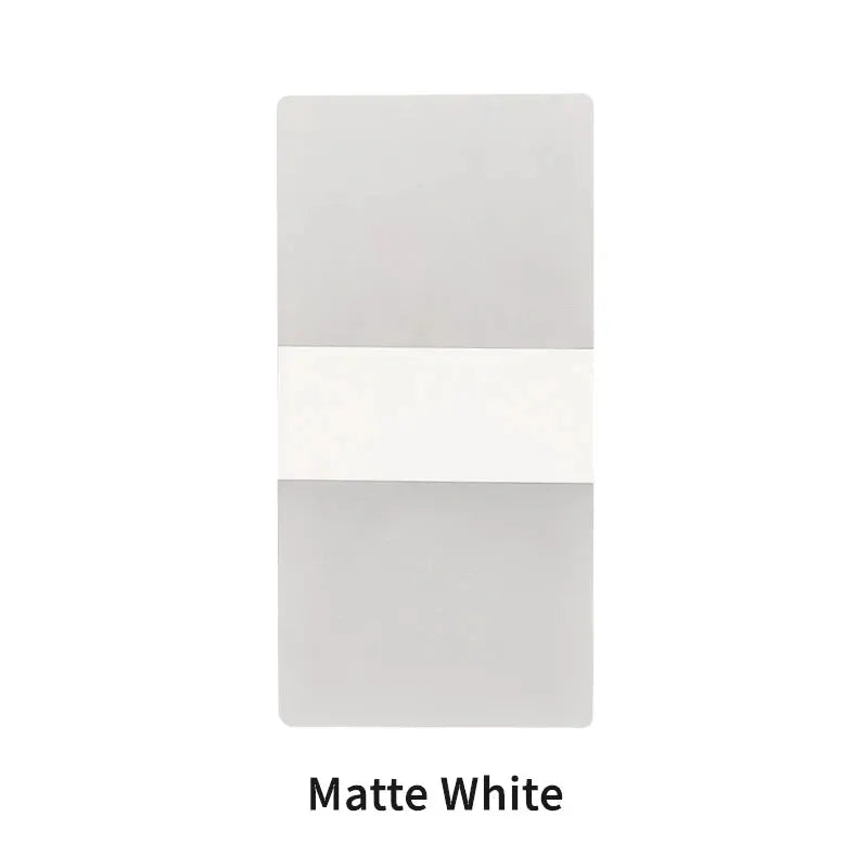 LED wall lamp matte white acrylic, modern mini sconce for bedroom or living room