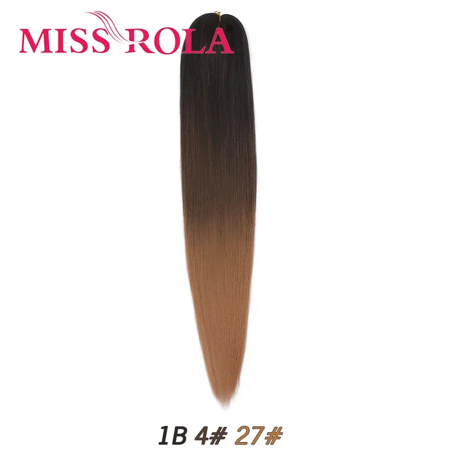 Miss Rola synthetic 30-inch Kanekalon hair braid extension, yaki straight, color blend 1B/4/27