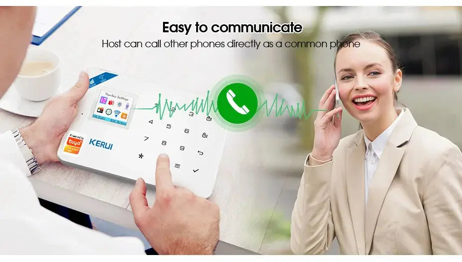KERUI W184 alarm system unit, white, 4G/WiFi/GSM with Tuya smart app control