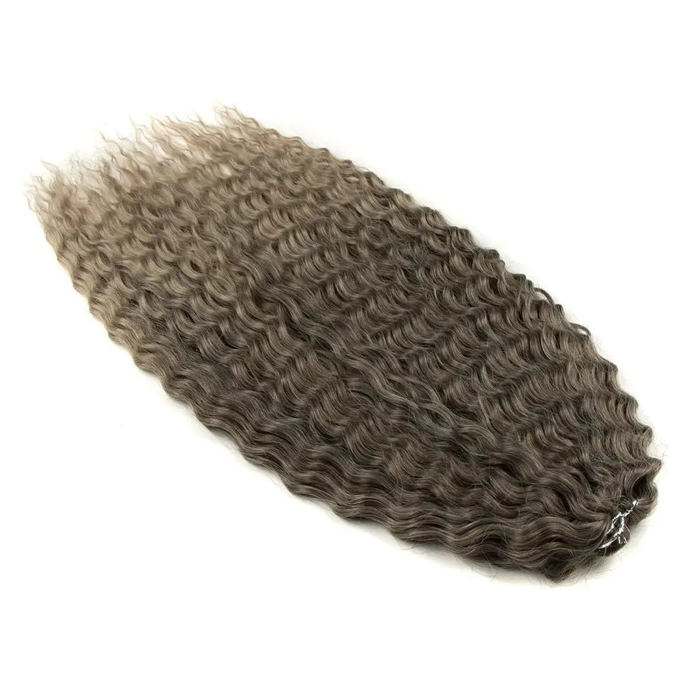 Ariel Curl Water Wave crochet hair extension, ombre blonde to brown, 22 inch, synthetic braid