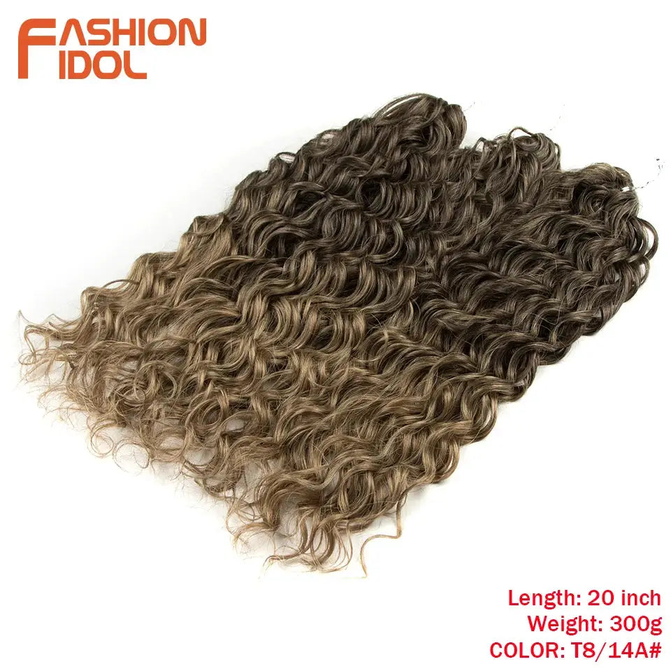 Jessica Hair Deep Wavy Twist Crochet Hair by Simples Market, synthetic high-temp fiber, 2 bundles, 20in, color T8/14A