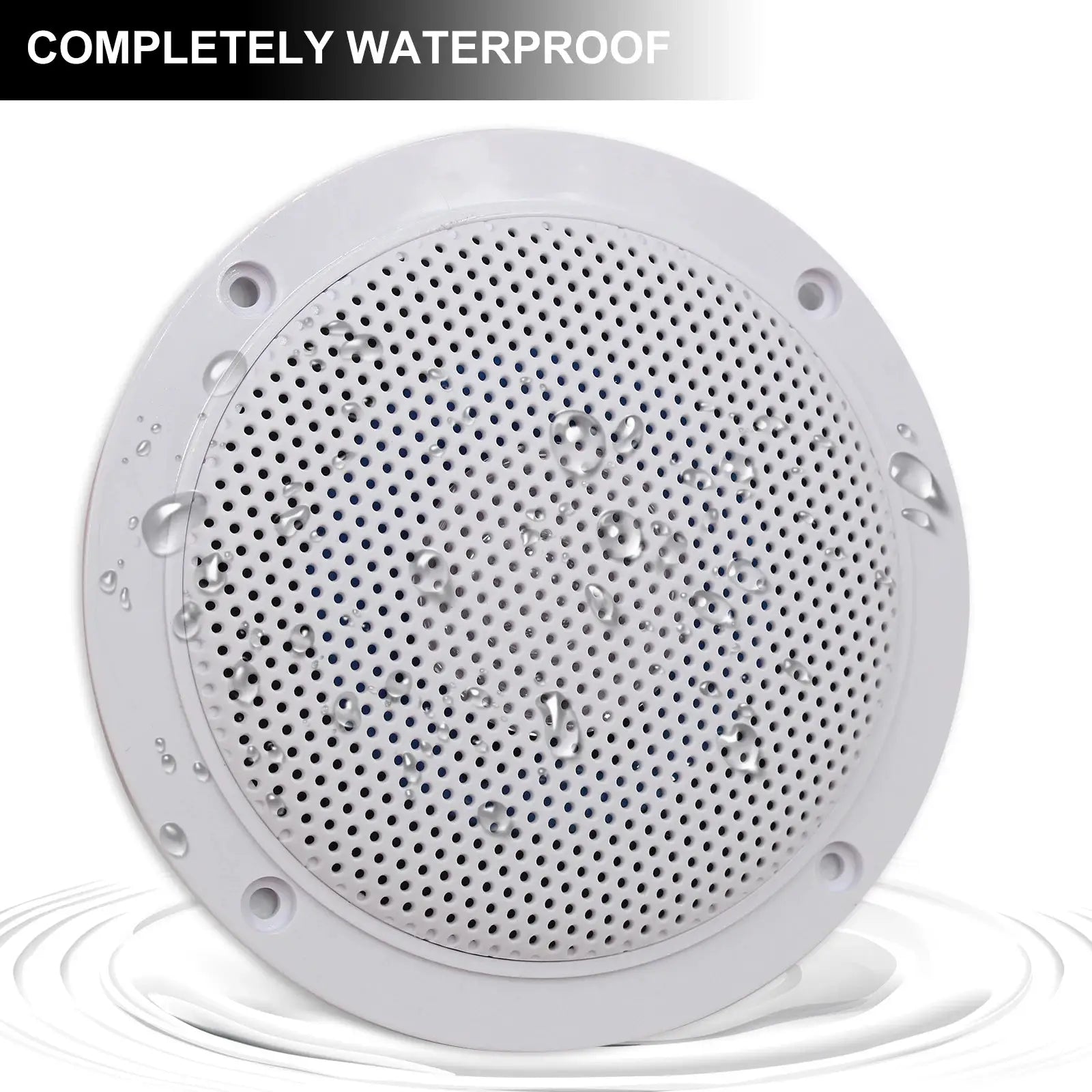 Herdio white waterproof built-in ceiling speaker with perforated grille for indoor use