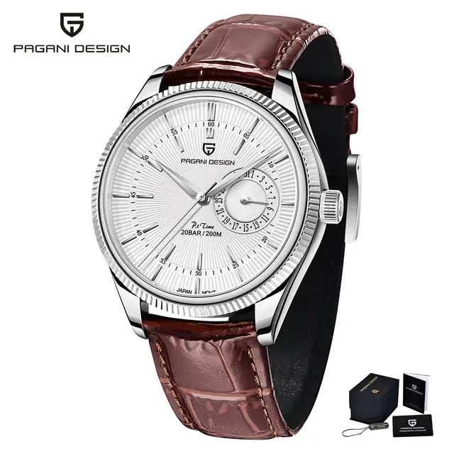 Pagani Design Men Quartz Wristwatch Luxury Sapphire Crystal Diver Watch 200m Water Resistant Date Display Business Style