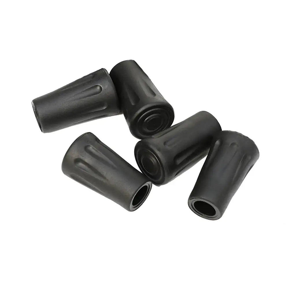 Trekking pole rubber tip caps, 5-pack, black, Simples Market