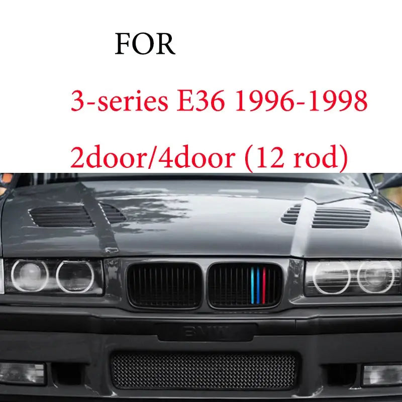 3-piece BMW front grille trim strip set for Series 1-8 and X models