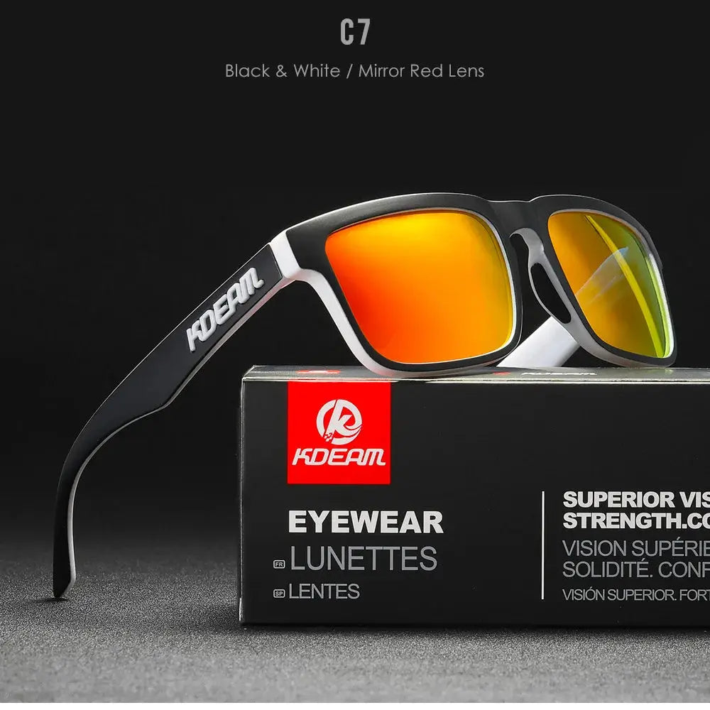 KDEAM 2022 Square Men Polarized Sunglasses With UV Protection Coating For Durable Outdoor Performance