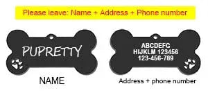 Personalized Pet ID Tag With Free Engraving Engraved Stainless Steel Bone Or Paw Shape Keychain For Cats And Dogs