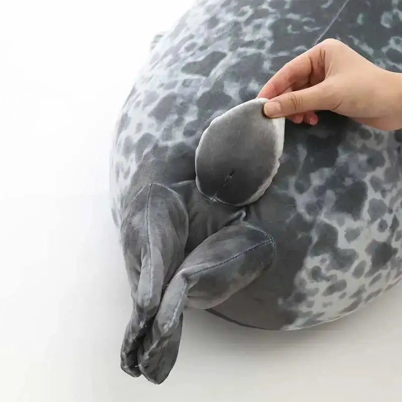 Angry Blob Seal Pillow Chubby 3D Sea Lion Plush Toy Throw Pillow Gift For Kids Girls