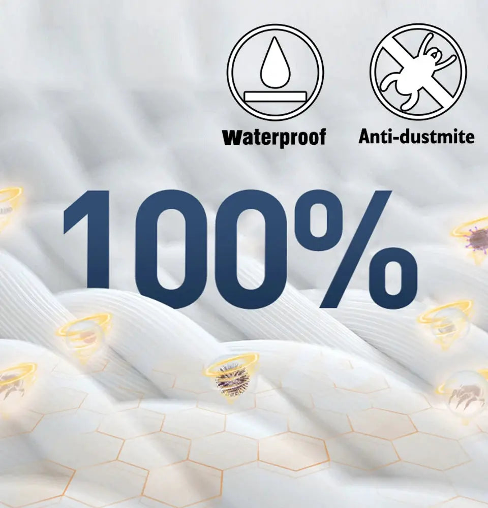 Simples Market white smooth waterproof pillow cover with zipper and anti-dustmite protection