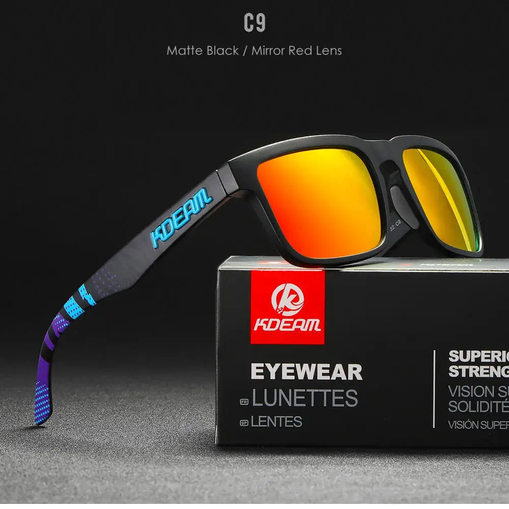 KDEAM 2022 Square Men Polarized Sunglasses With UV Protection Coating For Durable Outdoor Performance
