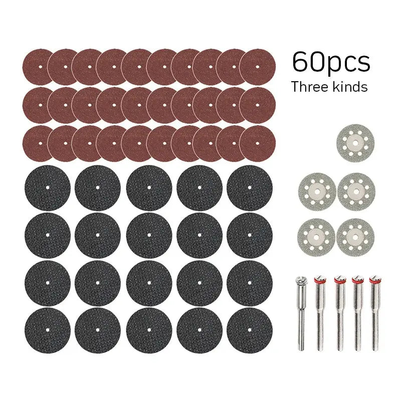 Dremel Cutting Discs and Grinding Wheels Set for Mini Drill Engraving Tool Heads and Circular Saw Blades