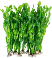 Five Or Ten Pieces Plastic Aquarium Plants Set For Fish Tank Decorations Artificial Seaweed And Water Grass Ceramic Base