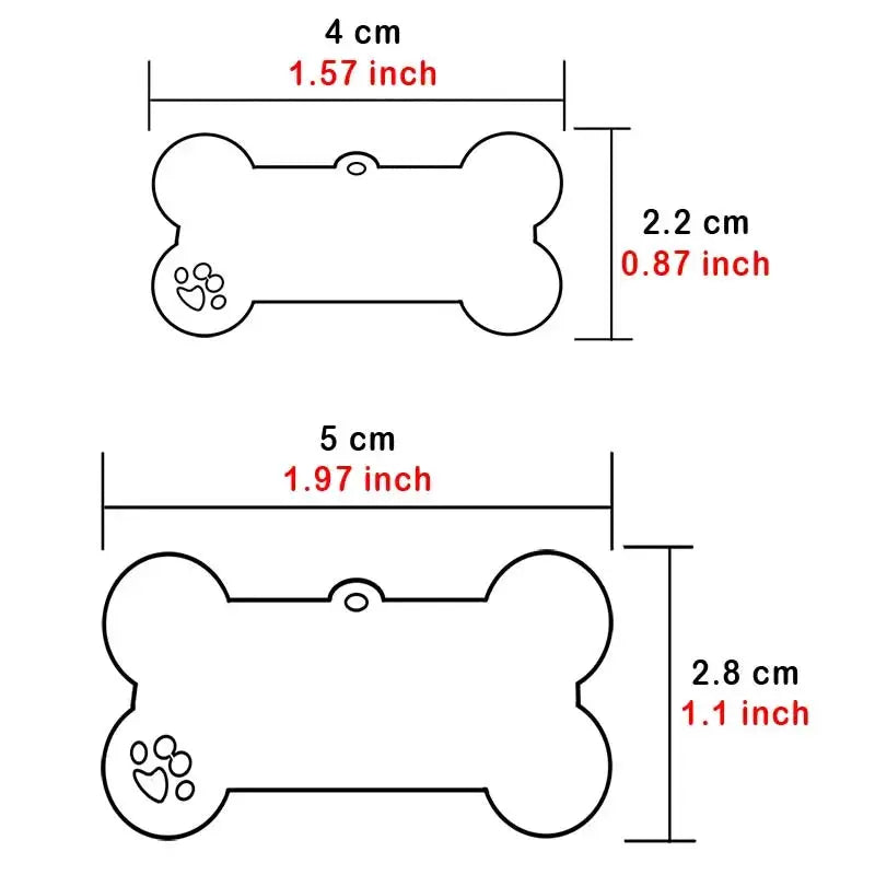 Personalized Pet ID Tag With Free Engraving Engraved Stainless Steel Bone Or Paw Shape Keychain For Cats And Dogs
