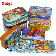 Wooden Puzzle Toys 60 Pieces For Children Cartoon Vehicles And Animals Educational Baby Learning Gift