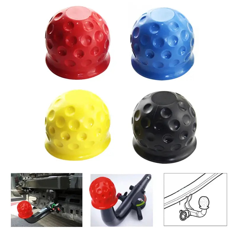 Universal 55mm Tow Bar Ball Cover Cap Fits Trailer Hitch Ball Protects From Dirt And Moisture Four Color Options