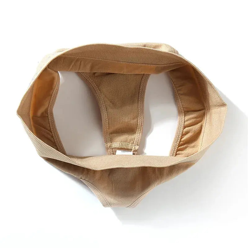 G-string panties by FINETOO, beige bodyshaper 2‑piece set (M‑2XL) Simples Market