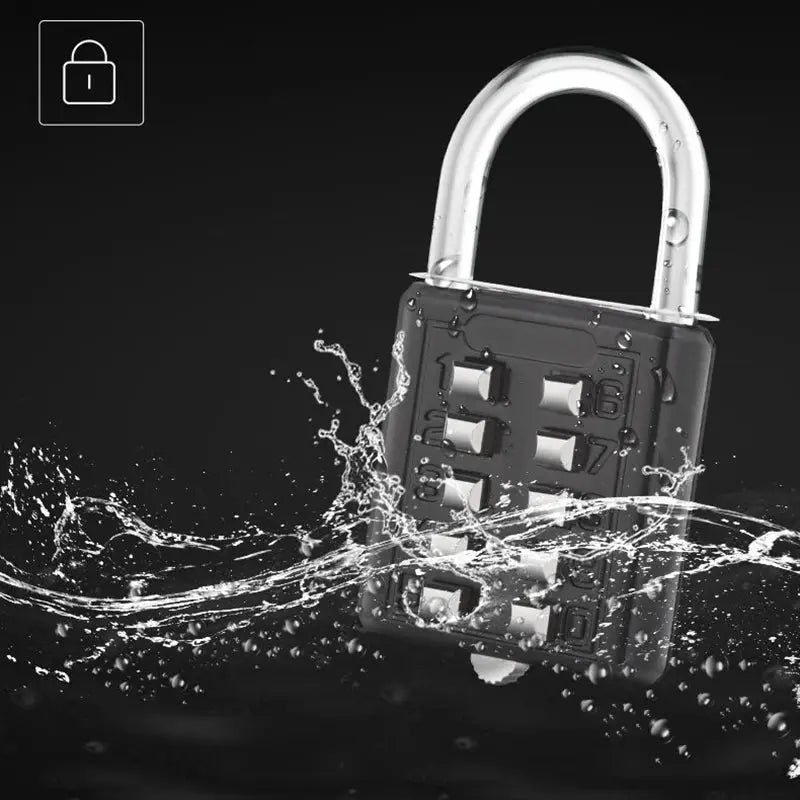 8-digit combination padlock for luggage by Simples Market, zinc alloy travel lock with silver shackle
