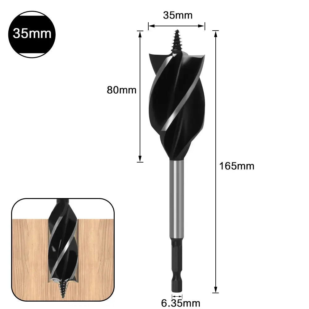 10mm to 35mm High Carbon Steel Twist Drill Bit Set for Wood Fast Cut Auger Carpenter Joiner Tools for Woodworking